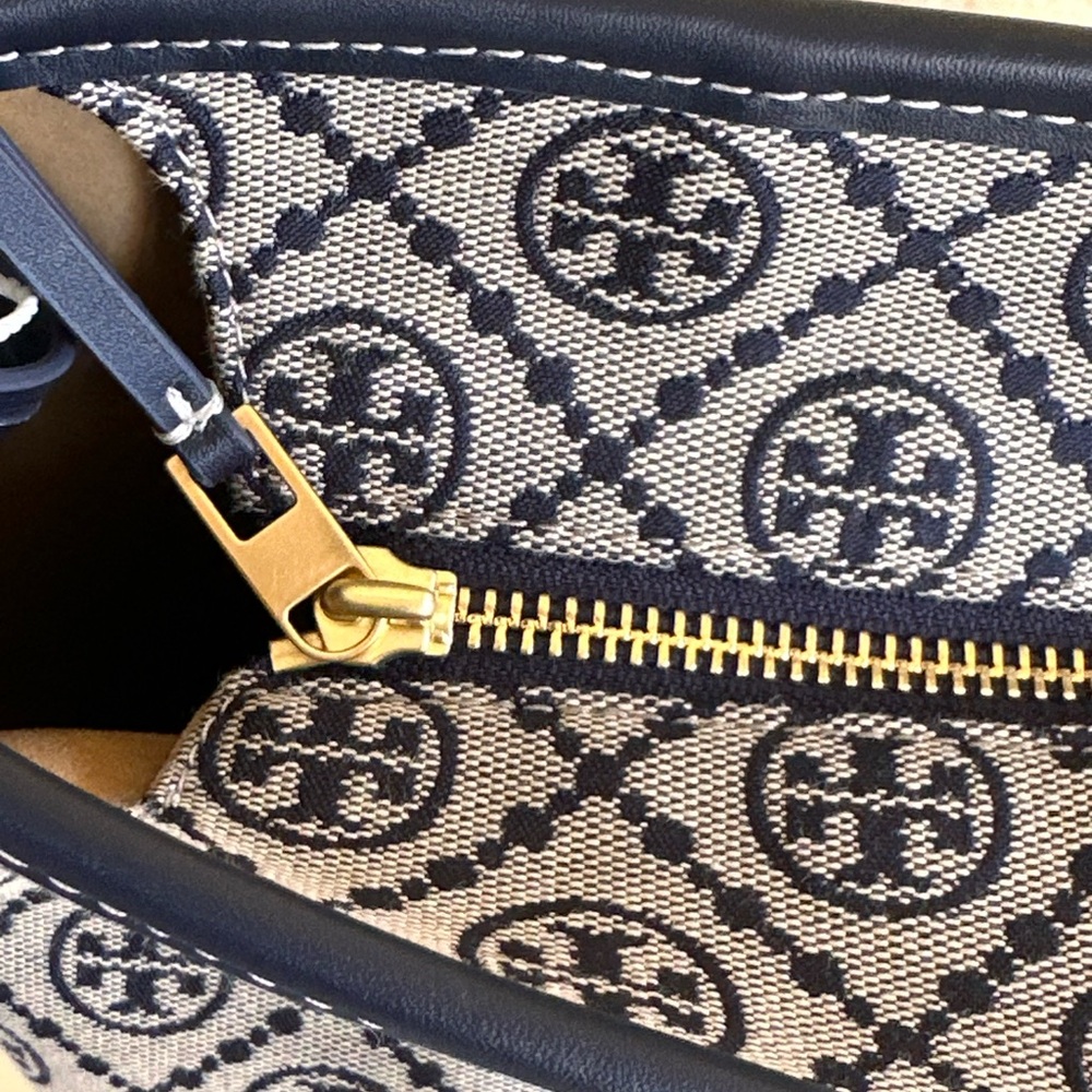 Tory Burch Black and White Geometric Tote - Picture 7 of 13